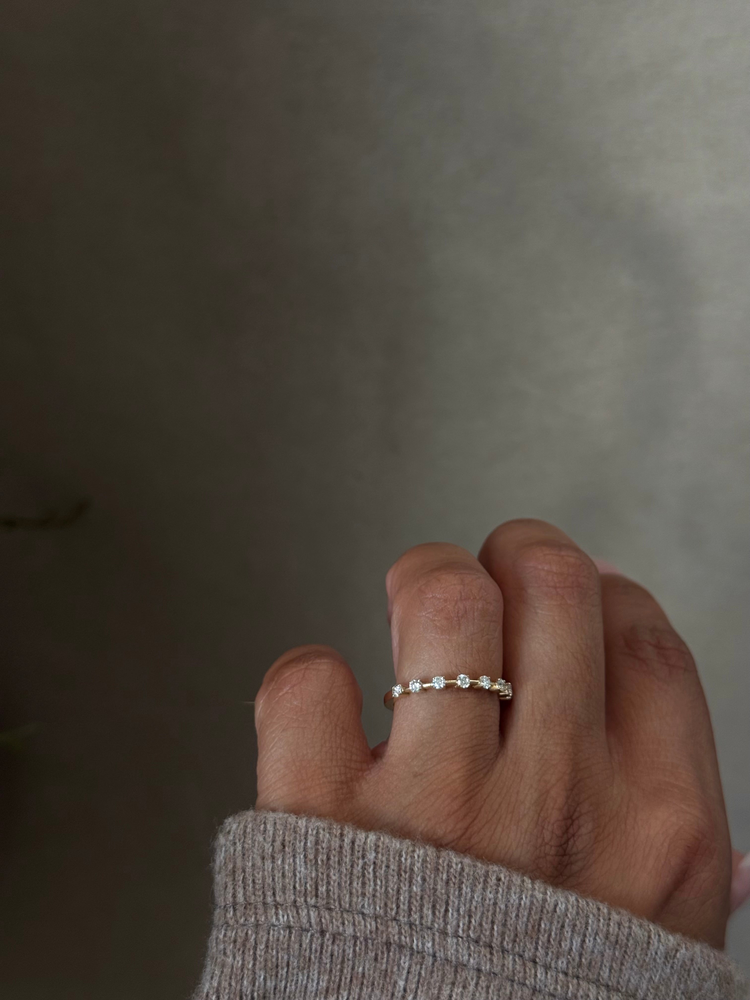 The Cassi: Diamond Band Constellation Stacking Ring