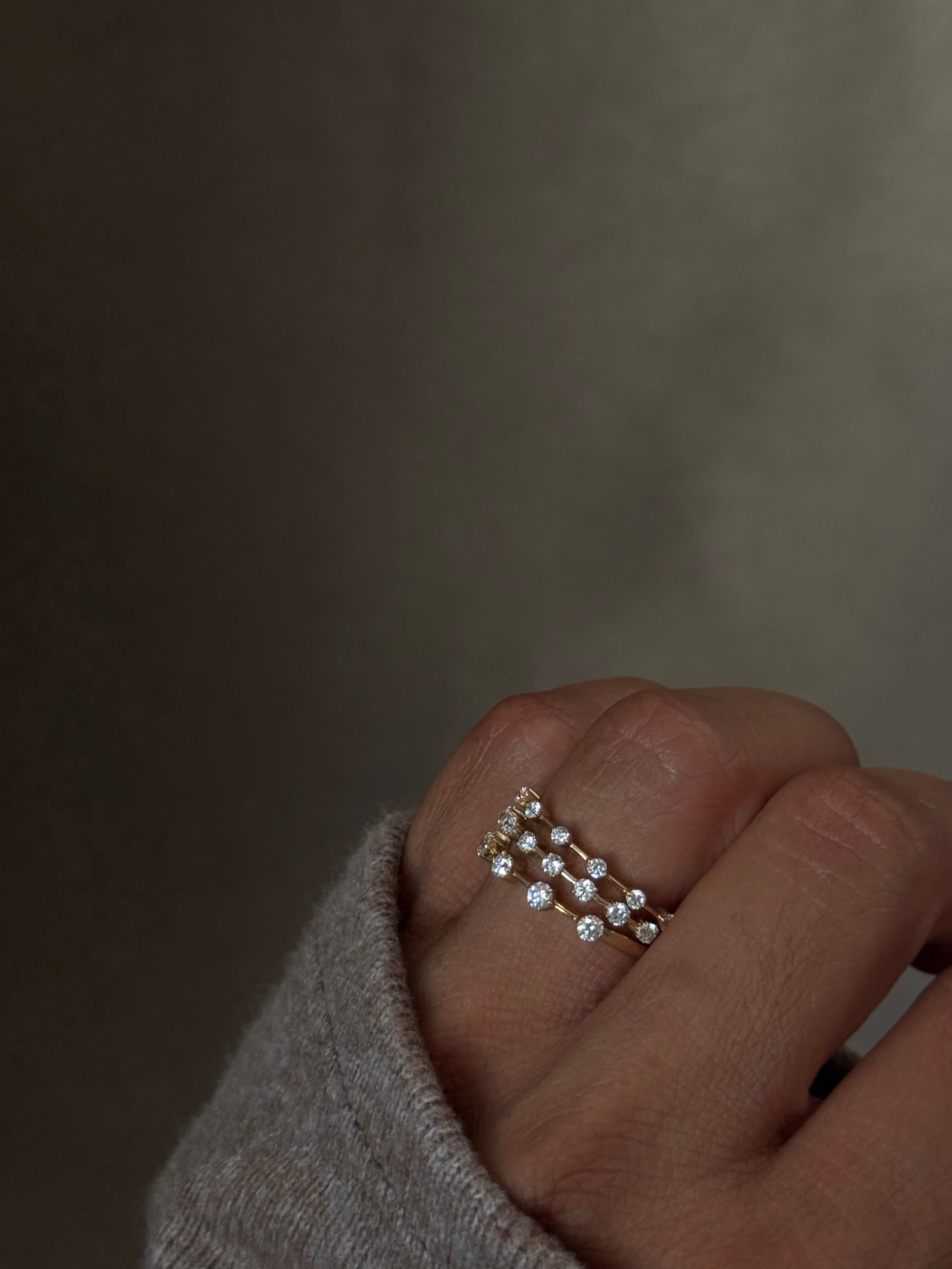 The Cassi: Diamond Band Constellation Stacking Ring