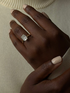 The Quinn: Elongated Cushion-Cut Lab Diamond Solitaire Ring