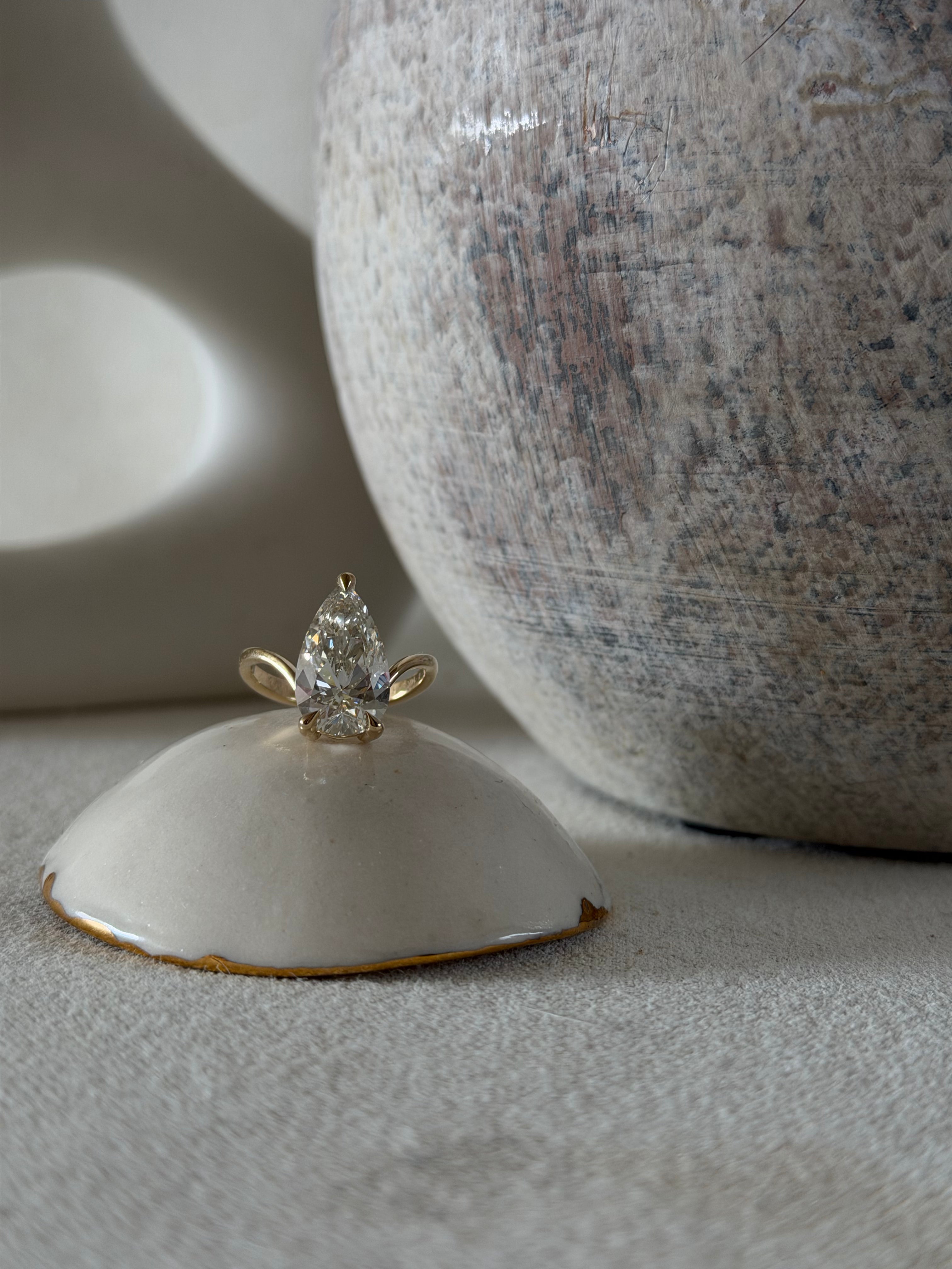 The Vale: 4.5CT Pear-Cut Lab Diamond Ring