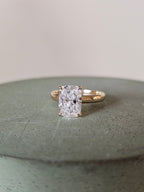 The Quinn: Elongated Cushion-Cut Lab Diamond Solitaire Ring