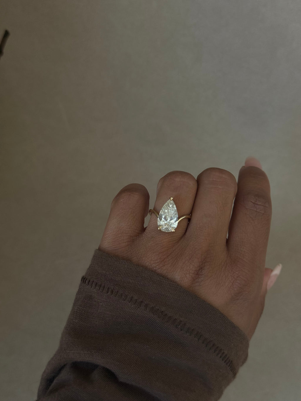 The Vale: 4.5CT Pear-Cut Lab Diamond Ring