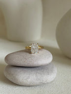 The Quinn: Elongated Cushion-Cut Lab Diamond Solitaire Ring