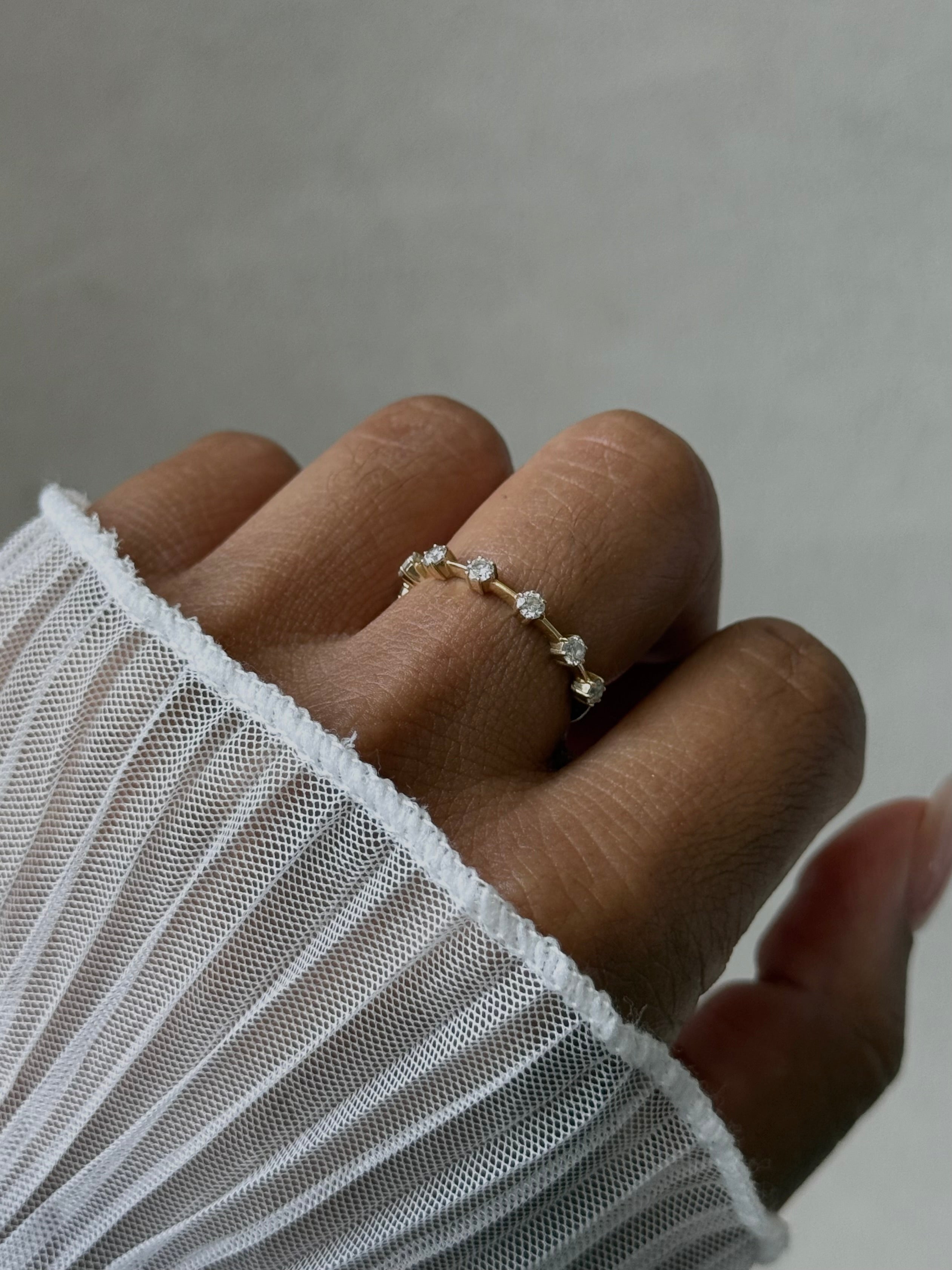 The Cassi: Diamond Band Constellation Stacking Ring