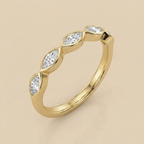The Mira: Marquise Lab Diamond Bezel Band
