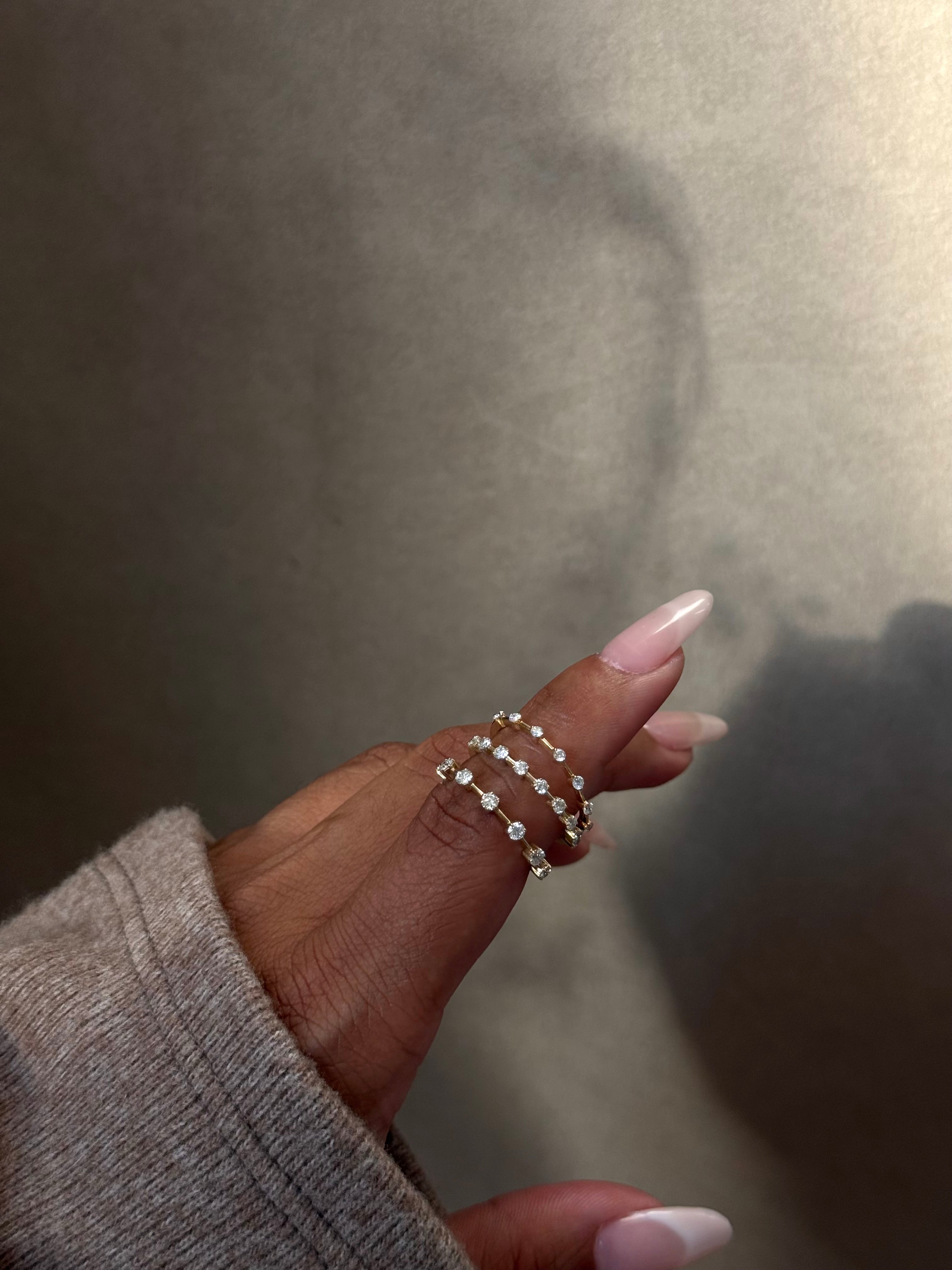 The Cassi: Diamond Band Constellation Stacking Ring