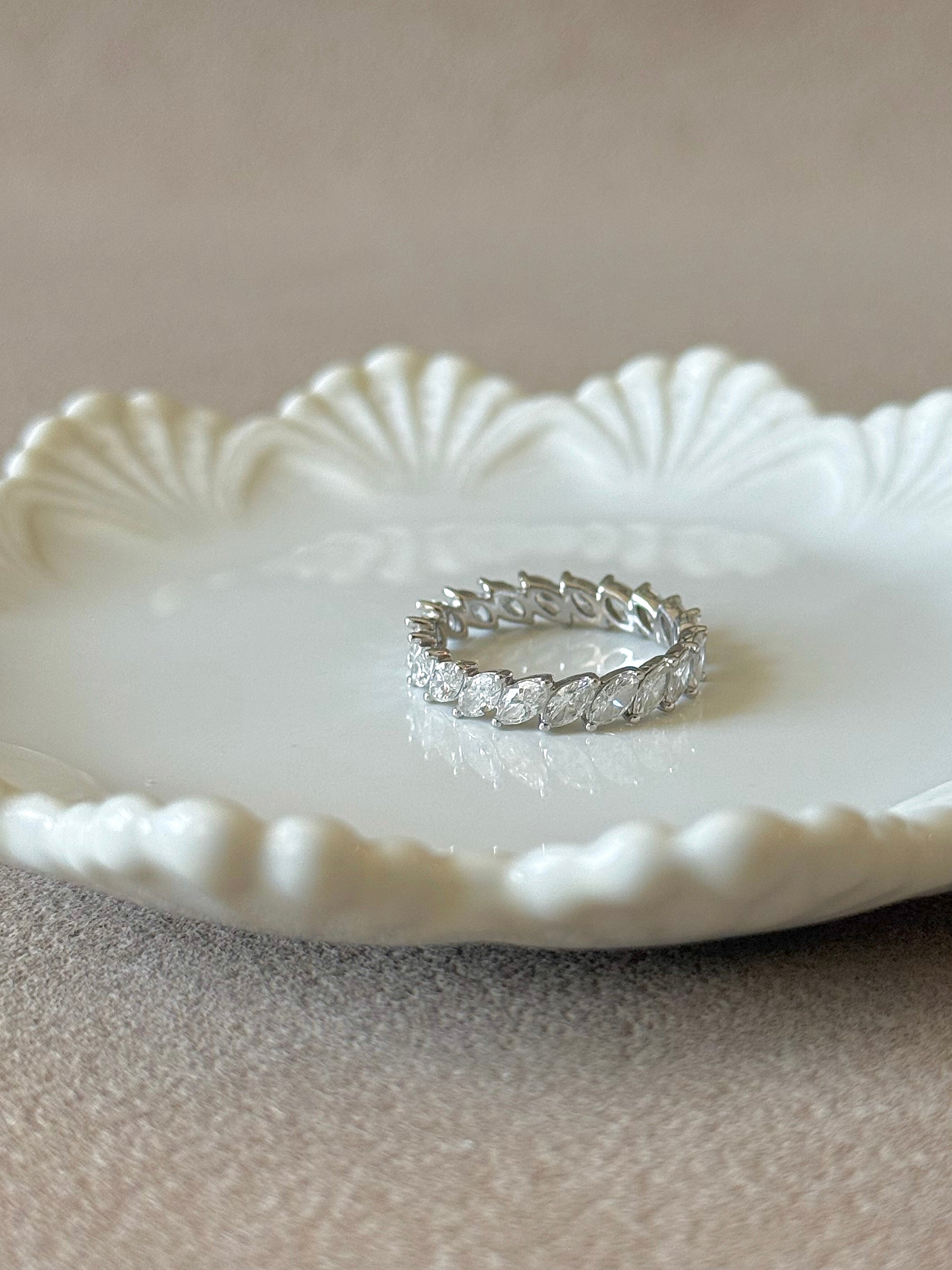 2CT Marquise-Cut Lab Grown Diamond Eternity Ring