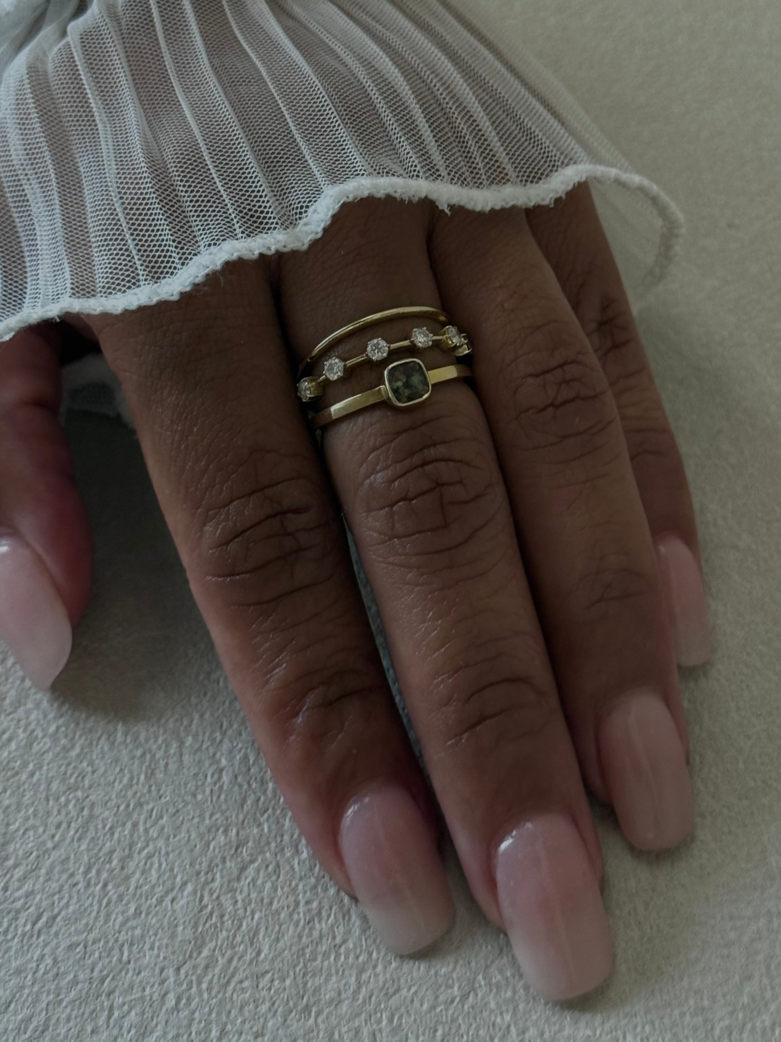 The Cassi: Diamond Band Constellation Stacking Ring