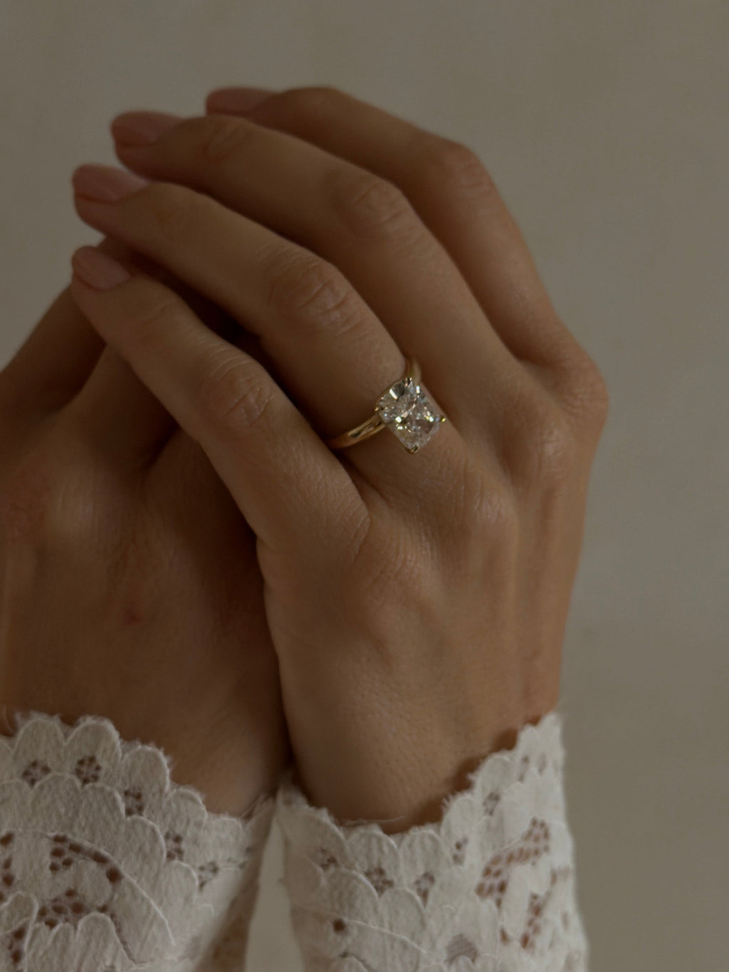 The Quinn: Elongated Cushion-Cut Lab Diamond Solitaire Ring