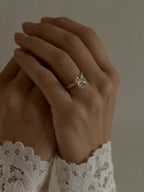 The Quinn: Elongated Cushion-Cut Lab Diamond Solitaire Ring