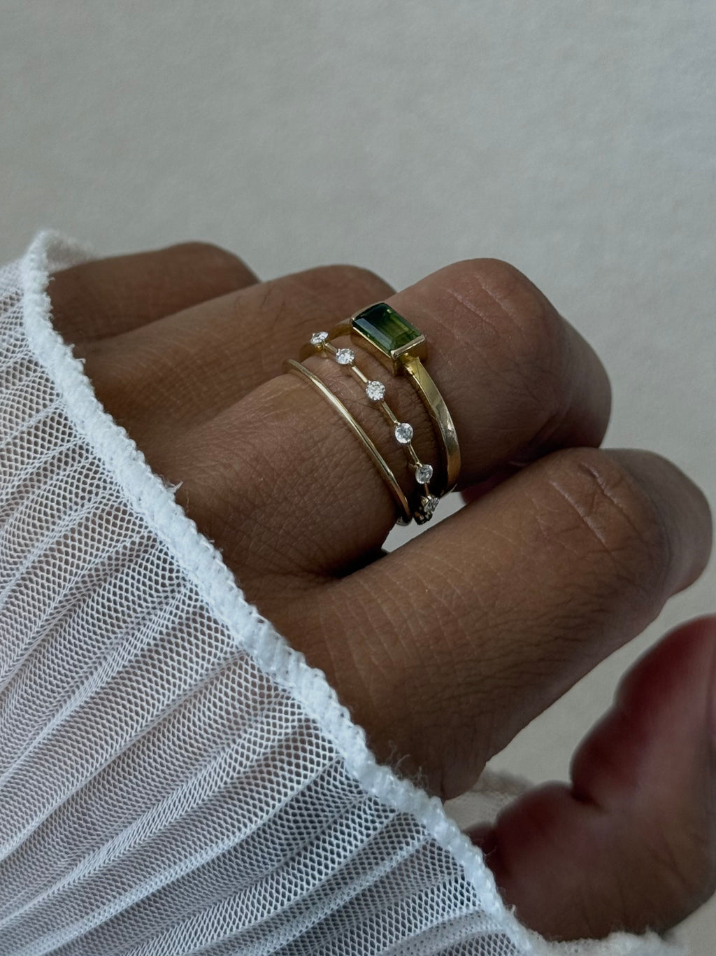The Cassi: Diamond Band Constellation Stacking Ring