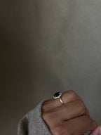 Lady Diana Inspired Lab Sapphire and Lab Diamond Halo Ring