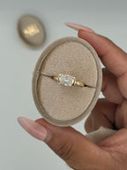 The Solene: Elongated Cushion-Cut, Half-Bezel Ring