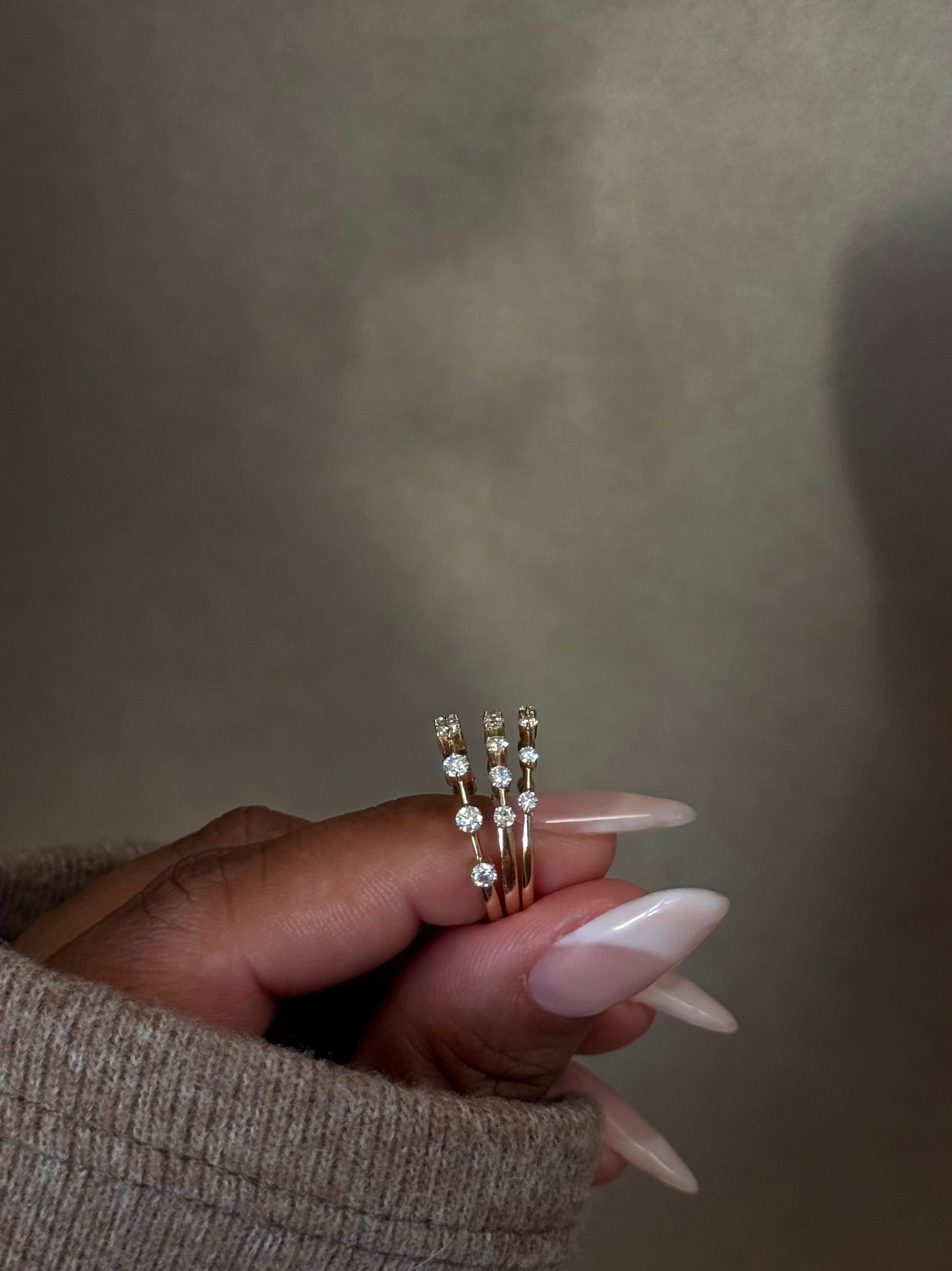 The Cassi: Diamond Band Constellation Stacking Ring