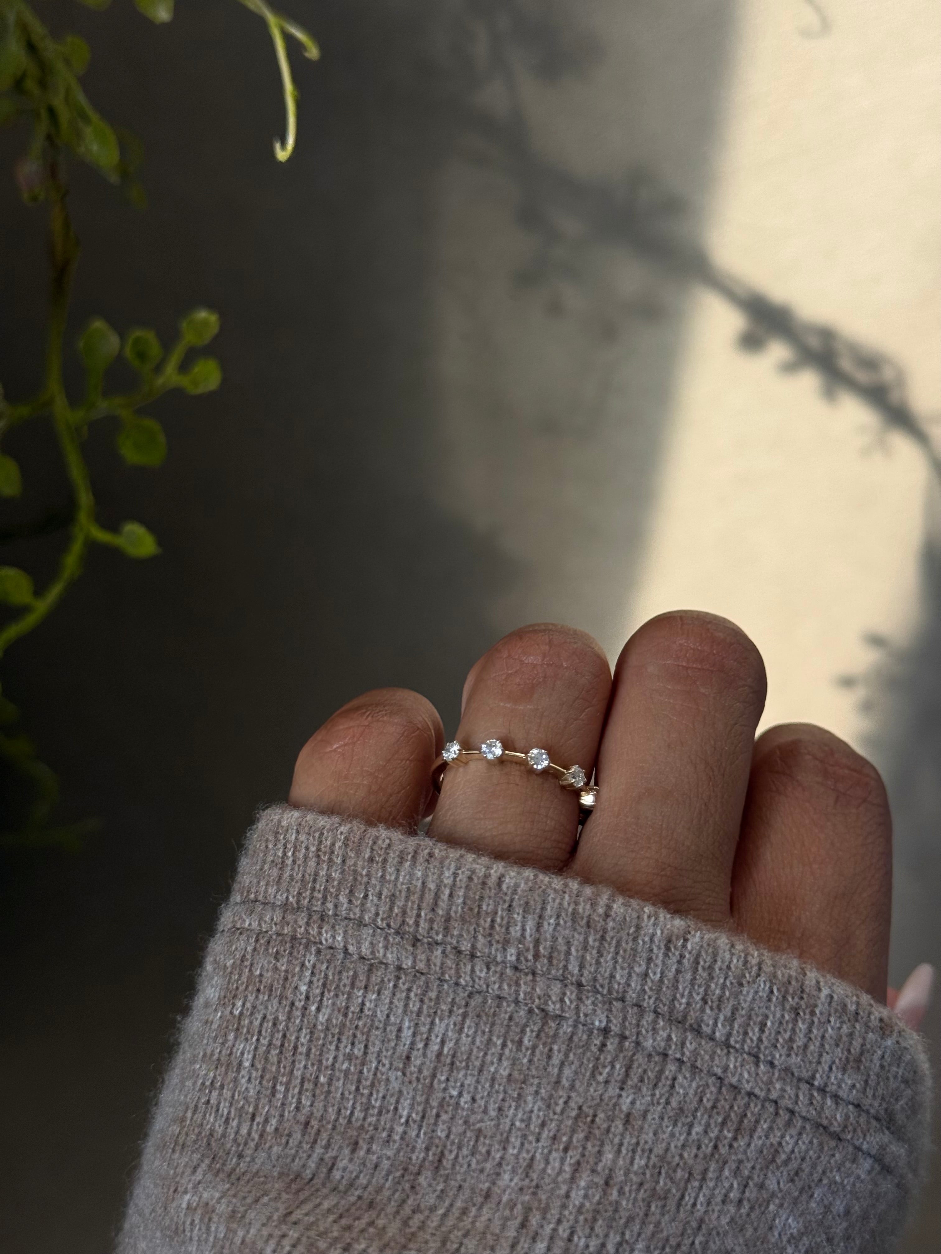 The Cassi: Diamond Band Constellation Stacking Ring