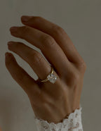 The Quinn: Elongated Cushion-Cut Lab Diamond Solitaire Ring