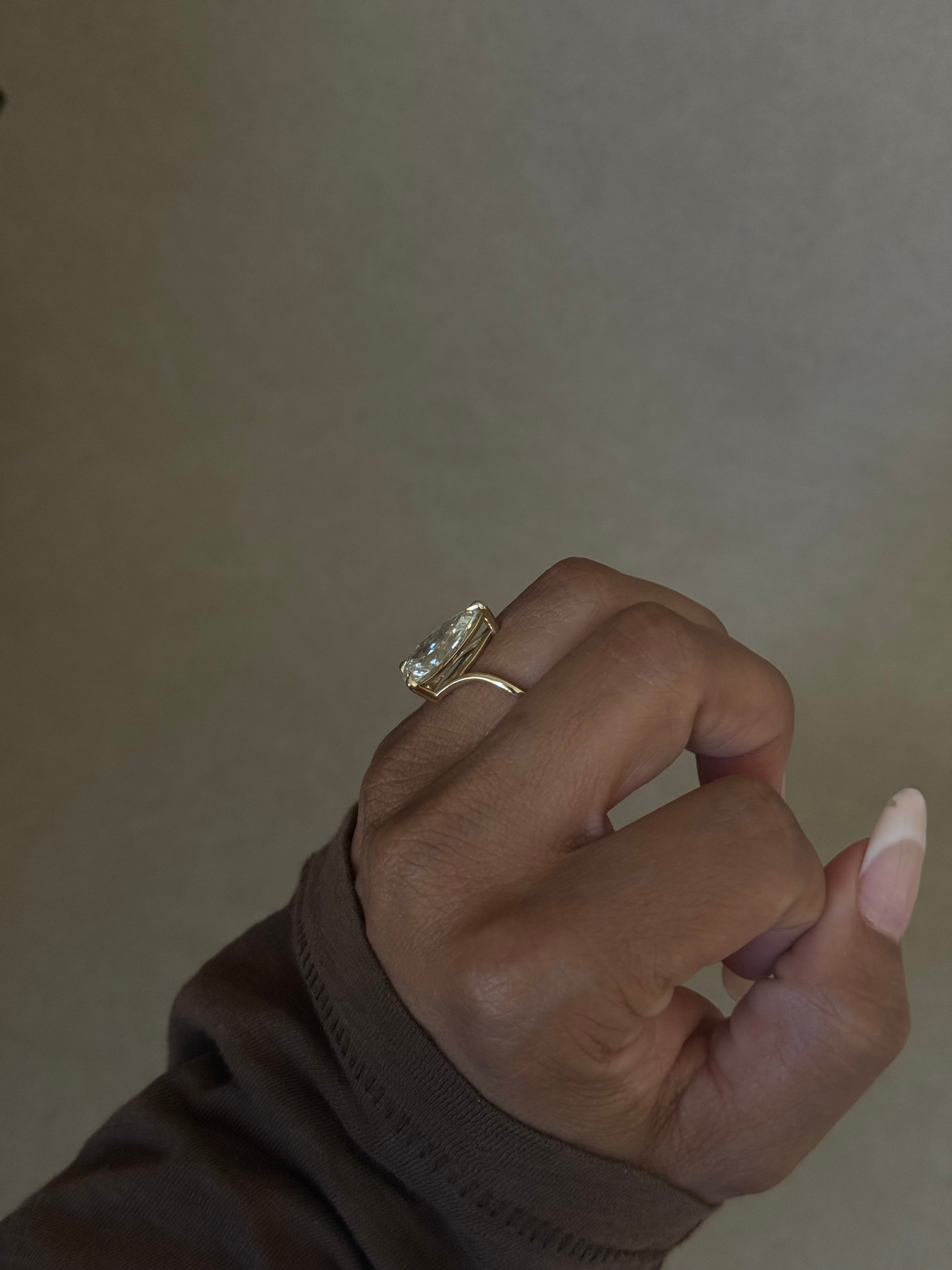 The Vale: 4.5CT Pear-Cut Lab Diamond Ring