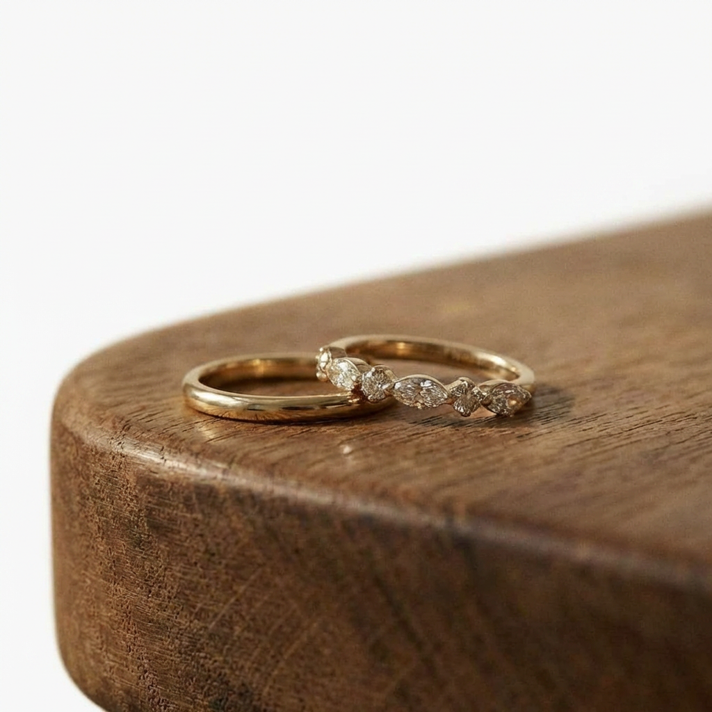 The Sera: Marquise and Round Lab Diamond Band