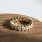 The Liora: Full-Eternity Pear-Cut Lab Diamond Ring
