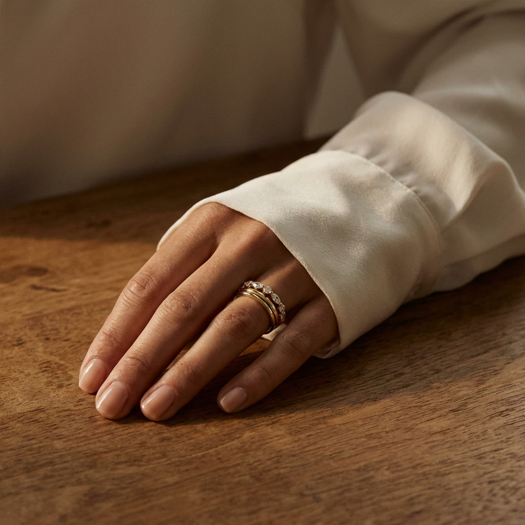 The Sera: Marquise and Round Lab Diamond Band