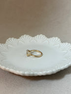 The Naomi: East-West Half Bezel Oval-Cut Lab Diamond Solitaire Ring