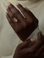 The Camille: Step-Cut Oval Lab Diamond Ring