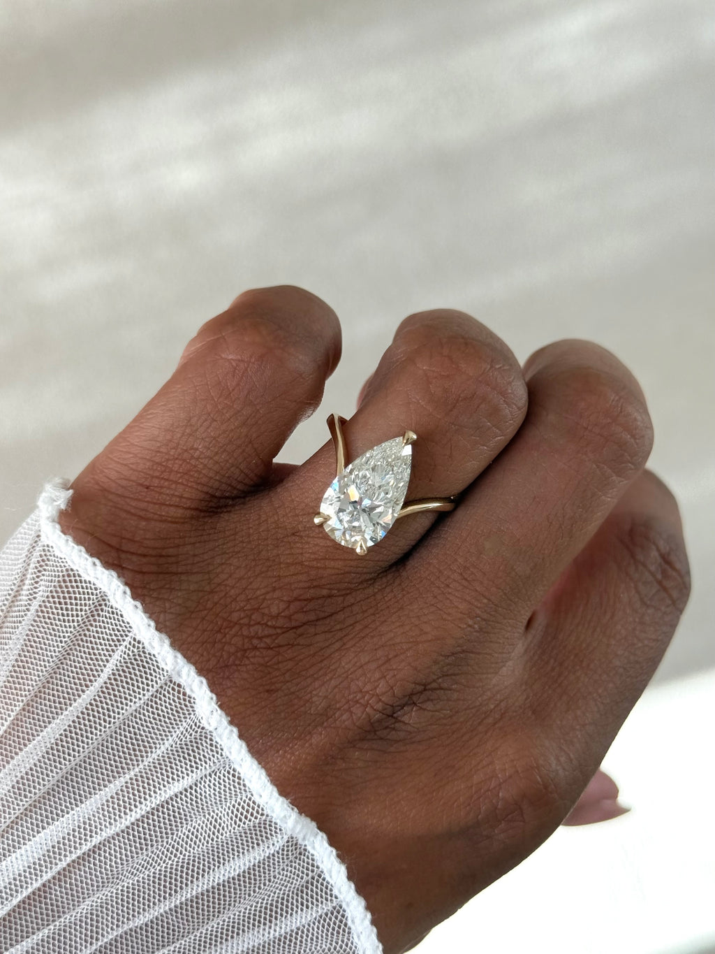 The Vale: 4.5CT Pear-Cut Lab Diamond Ring