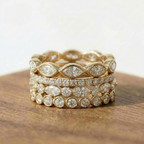The Mira: Marquise Lab Diamond Bezel Band