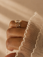 The Harlow: Half-Bezel Hexagon-Cut Lab Diamond Ring