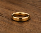 Men’s Comfort Fit Band: Beveled Edge, 14k Gold