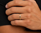 Men’s Comfort Fit Band: Beveled Edge, 14k Gold