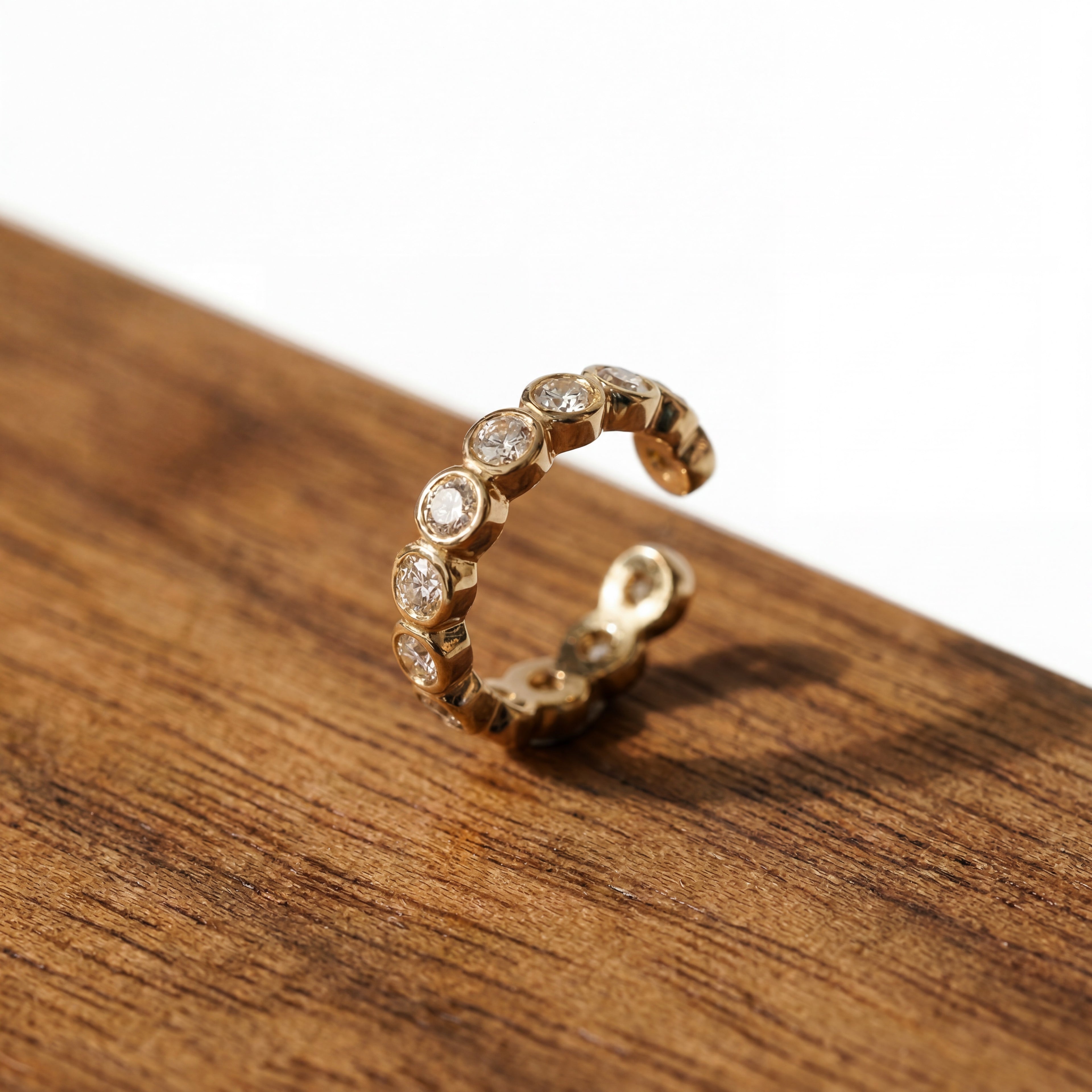 The Halo: Full-Bezel Lab Diamond Ear Cuff