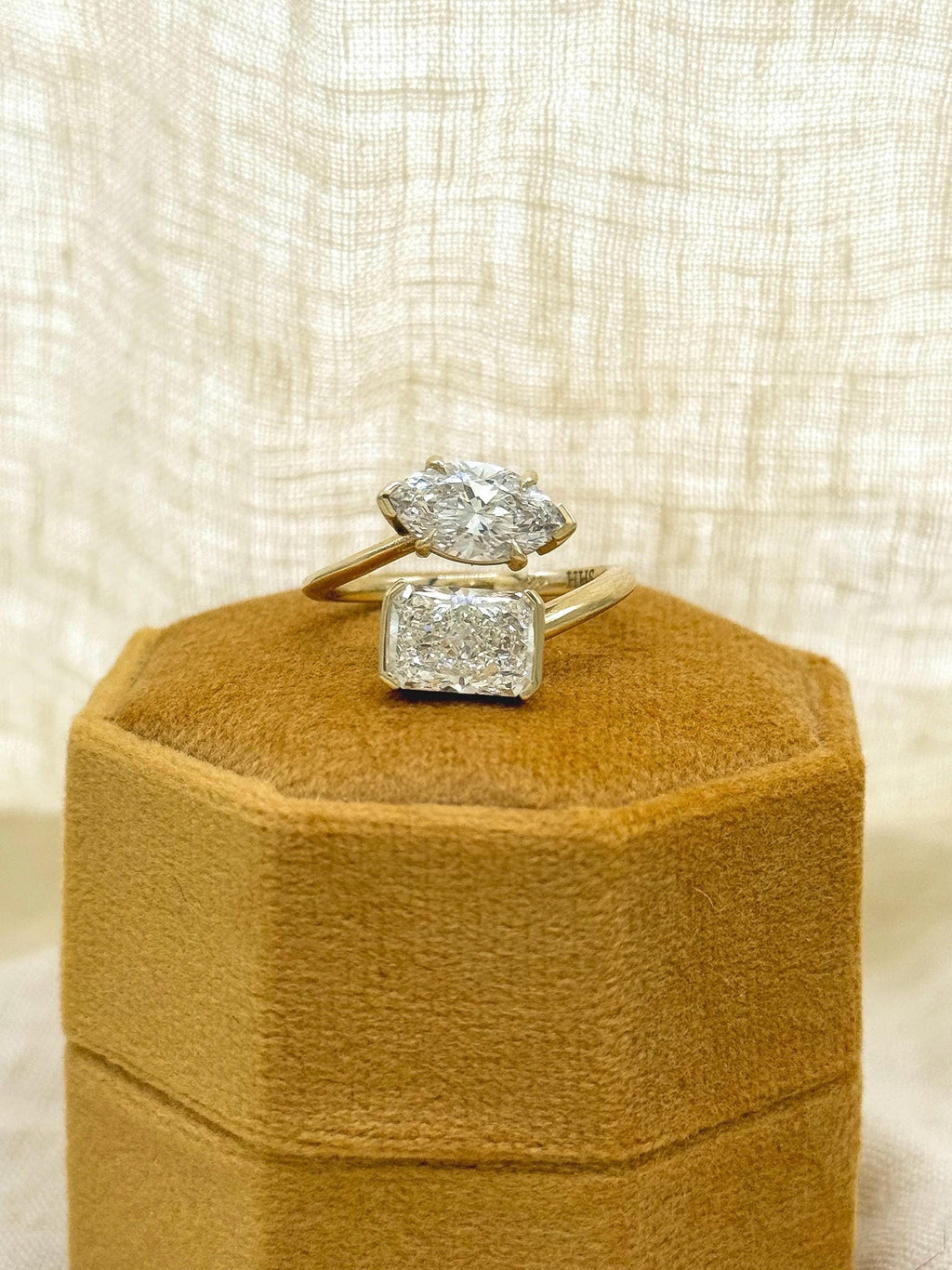 The Tamsin: 3CT Toi et Moi Marquise & Radiant-Cut Lab Diamond Ring