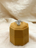 The Elara Bypass Ring: Oval Lab Diamond Bypass Engagement Ring